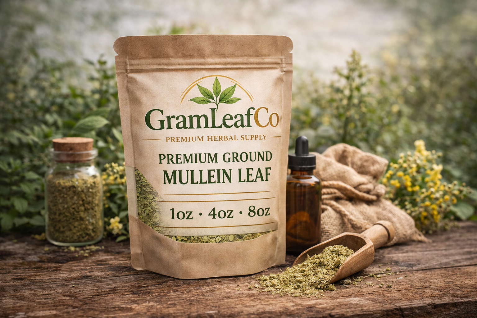 Ground mullein leaf bag